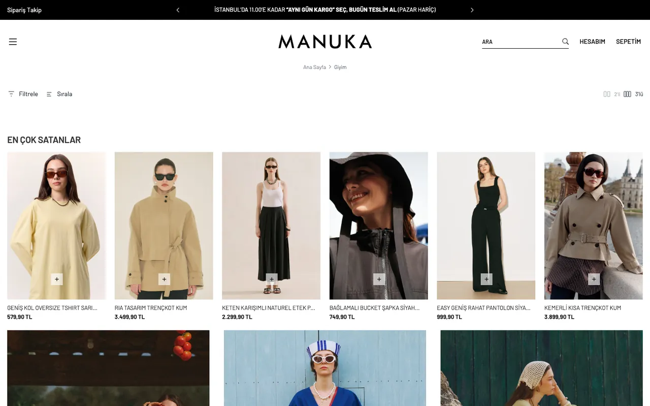 Manuka kategori sayfası