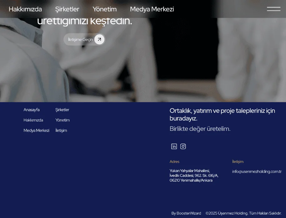 Üşenmez Holding project visual 4